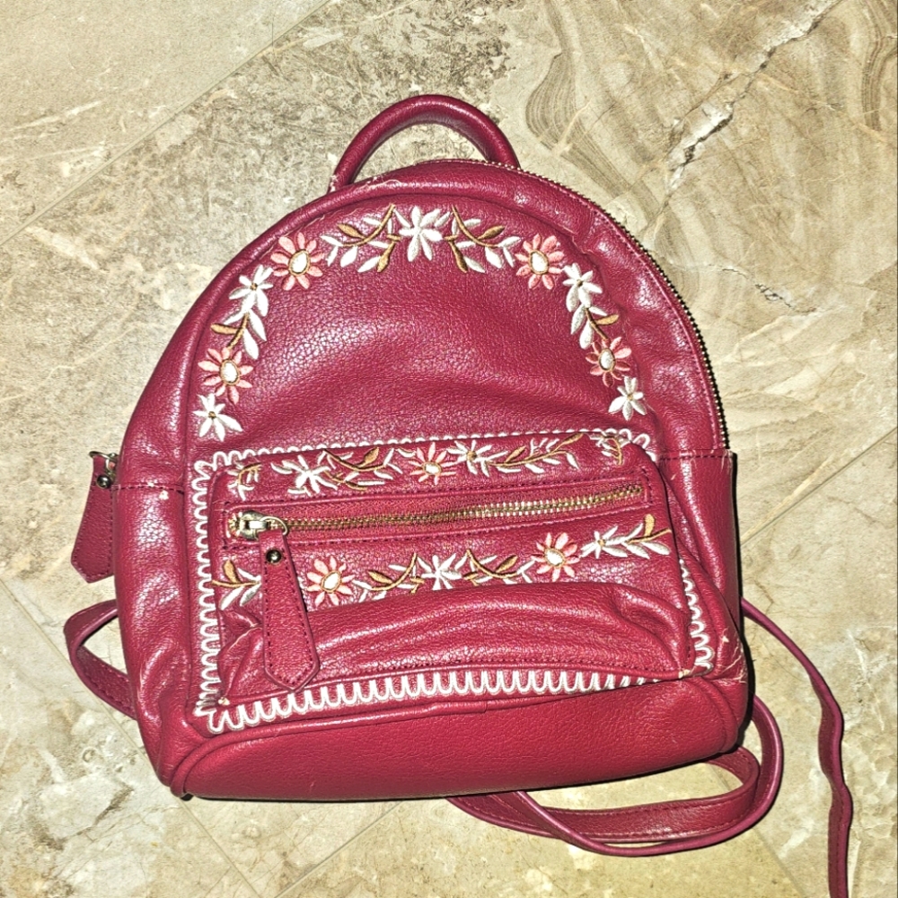 Small embroidered backpack
